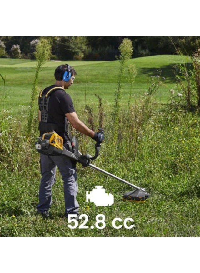 STIGA Petrol Brush Cutter BC 760 B, 52.8cc 2-Stroke Engine, Digital Display, Bike-Style Handle, Straight Shaft, 45cm Cutting Width - Image 3